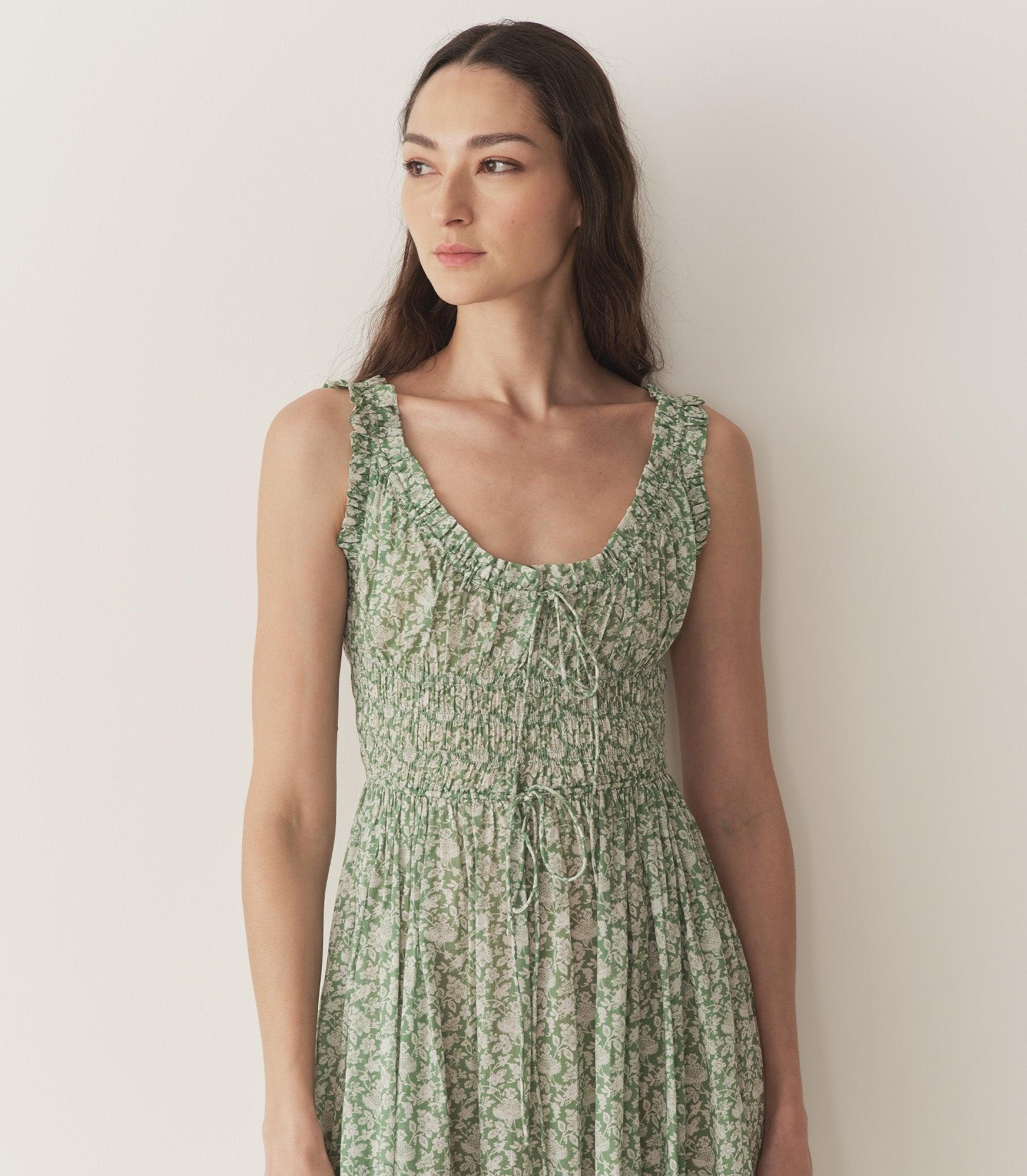 EMMARETTA DRESS -- PERIDOT TEA FLORAL Product Image