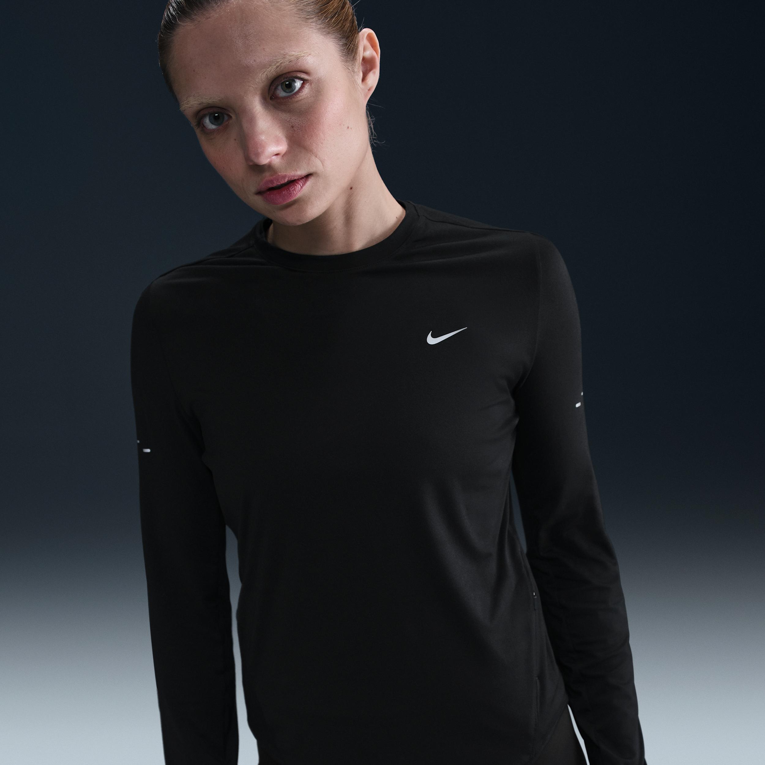 Nike Womens Swift Dri-FIT UV Long-Sleeve Crew-Neck Running Top | HQ0503-010 Product Image
