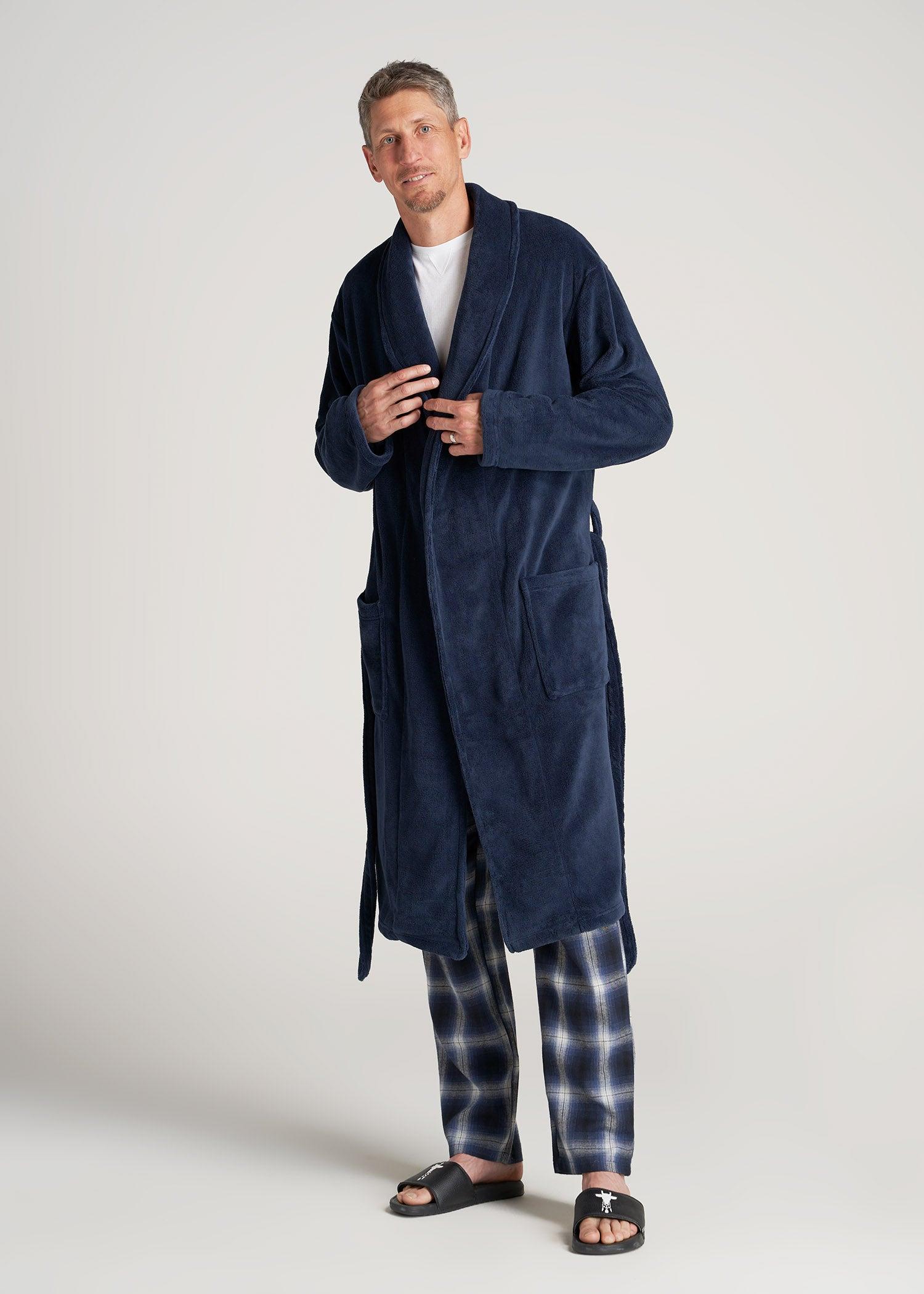 Robe for Tall Men in Navy Male Product Image