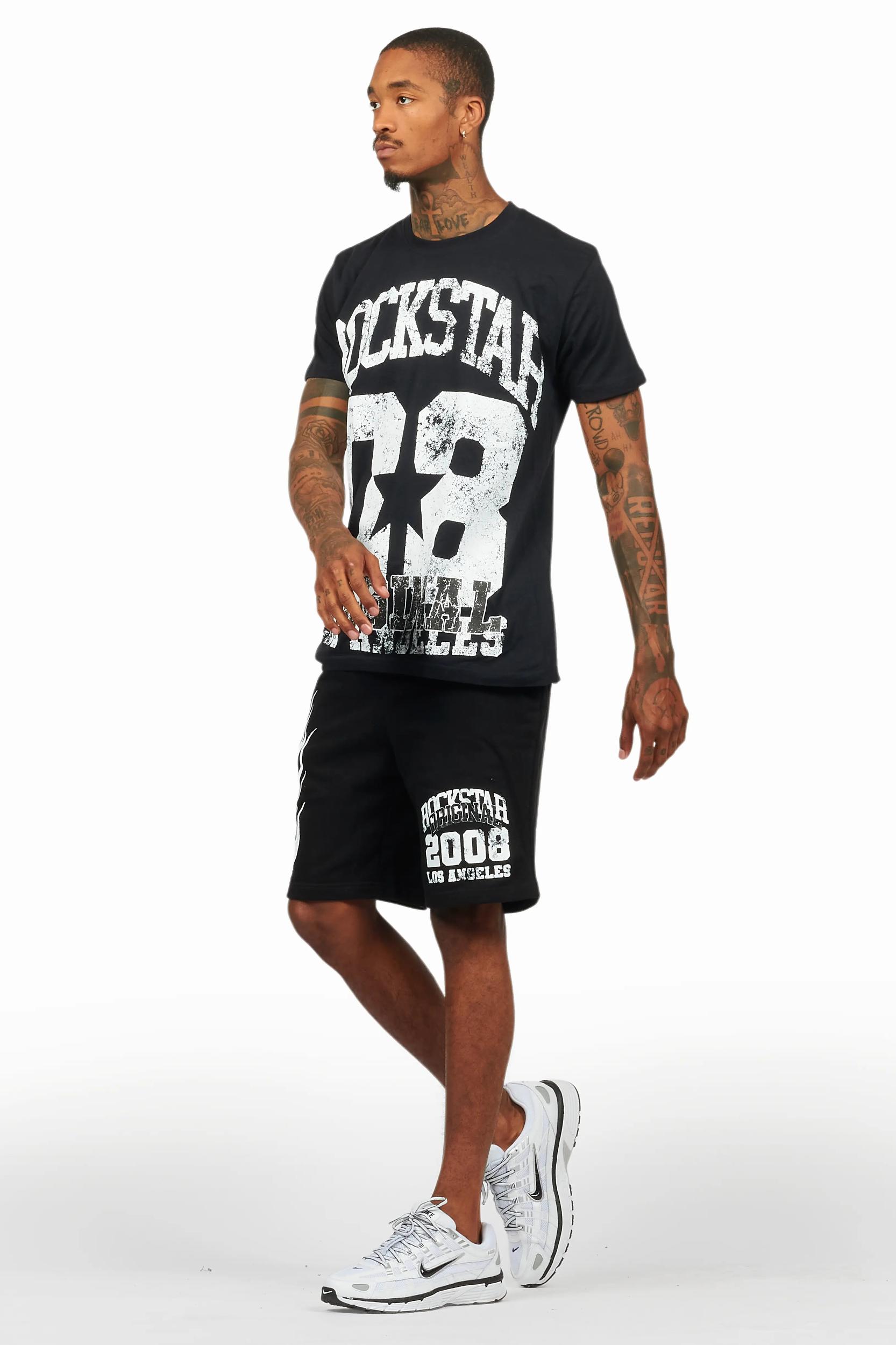 Edel Black T-Shirt Short Set Male Product Image
