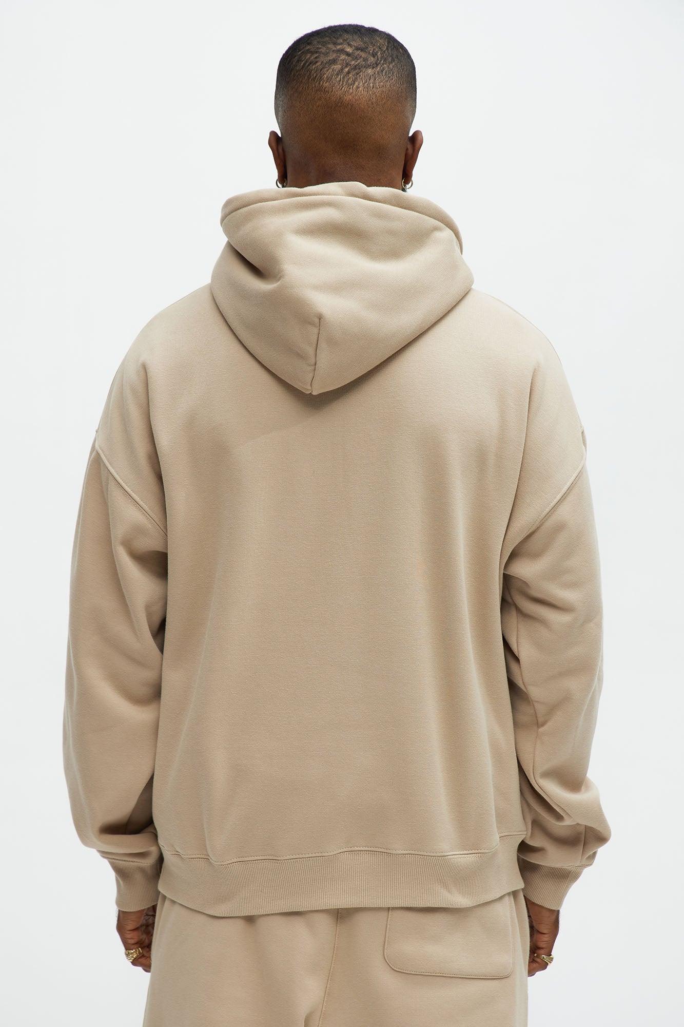 Tyson Oversized Heavyweight Hoodie - Taupe Product Image