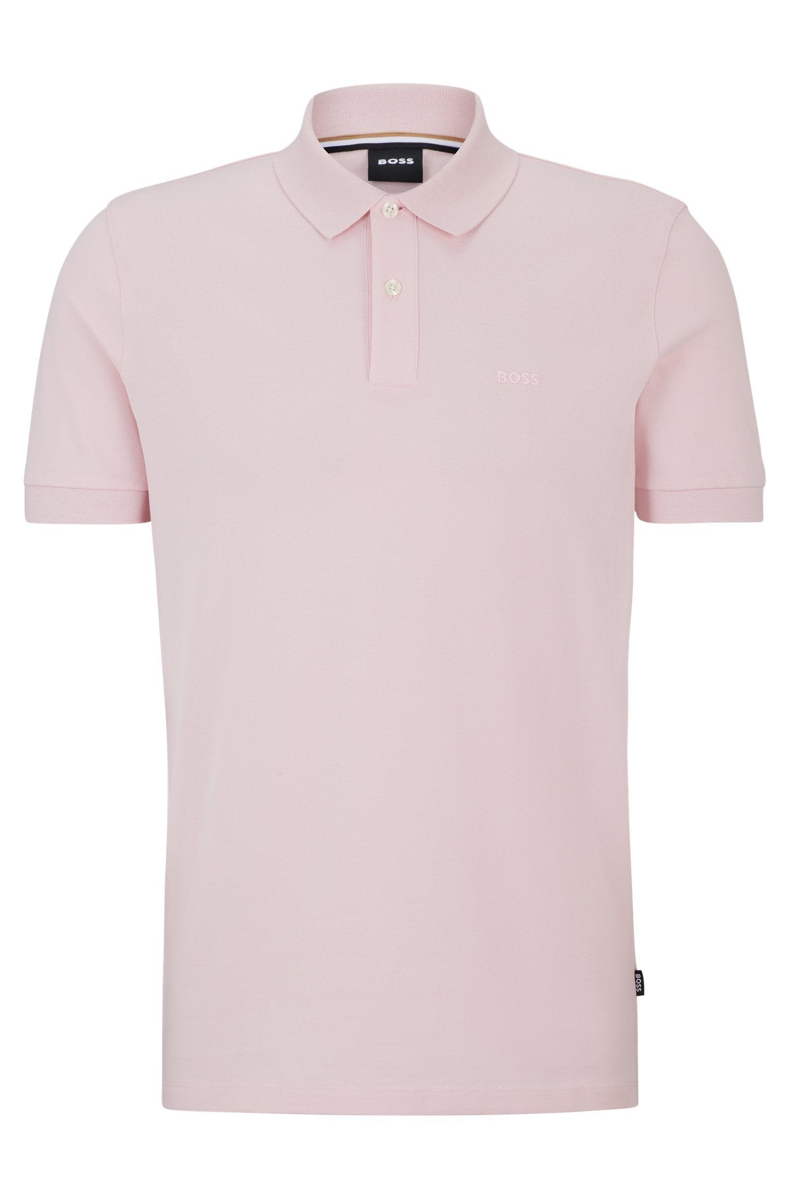 Boss COTTON POLO SHIRT WITH EMBROIDERED LOGO Product Image