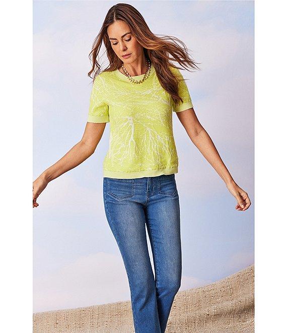 NIC + ZOE Mid Rise Straight Leg Patch Pocket Denim Ankle Jeans Product Image