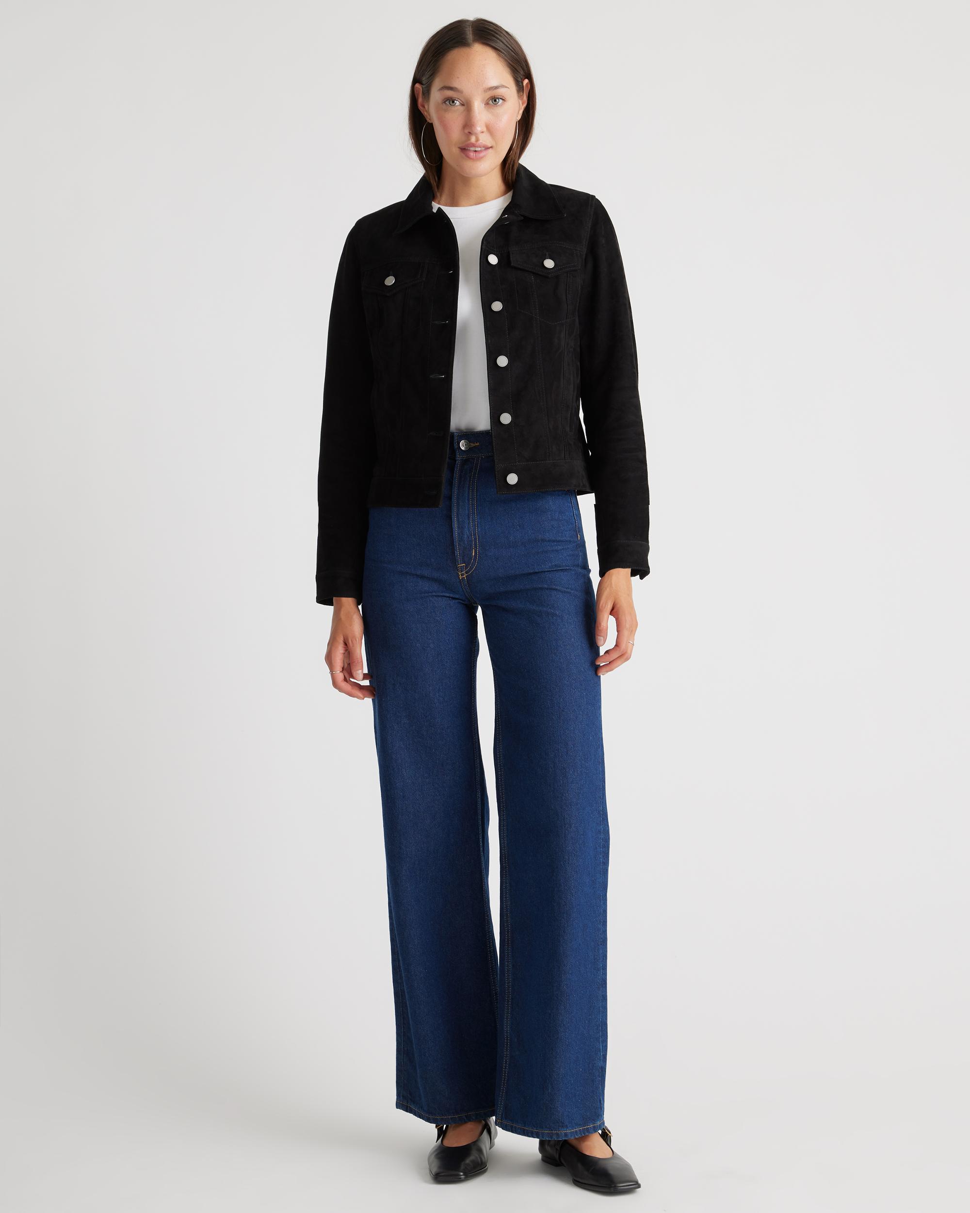 Quince | Women's 100% Suede Trucker Jacket Suede Leather Product Image