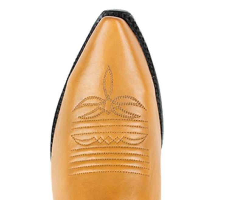 SALE Dan Post® Men's Tan Snip Toe with Red/White/Green Inlay Shaft Boots Product Image