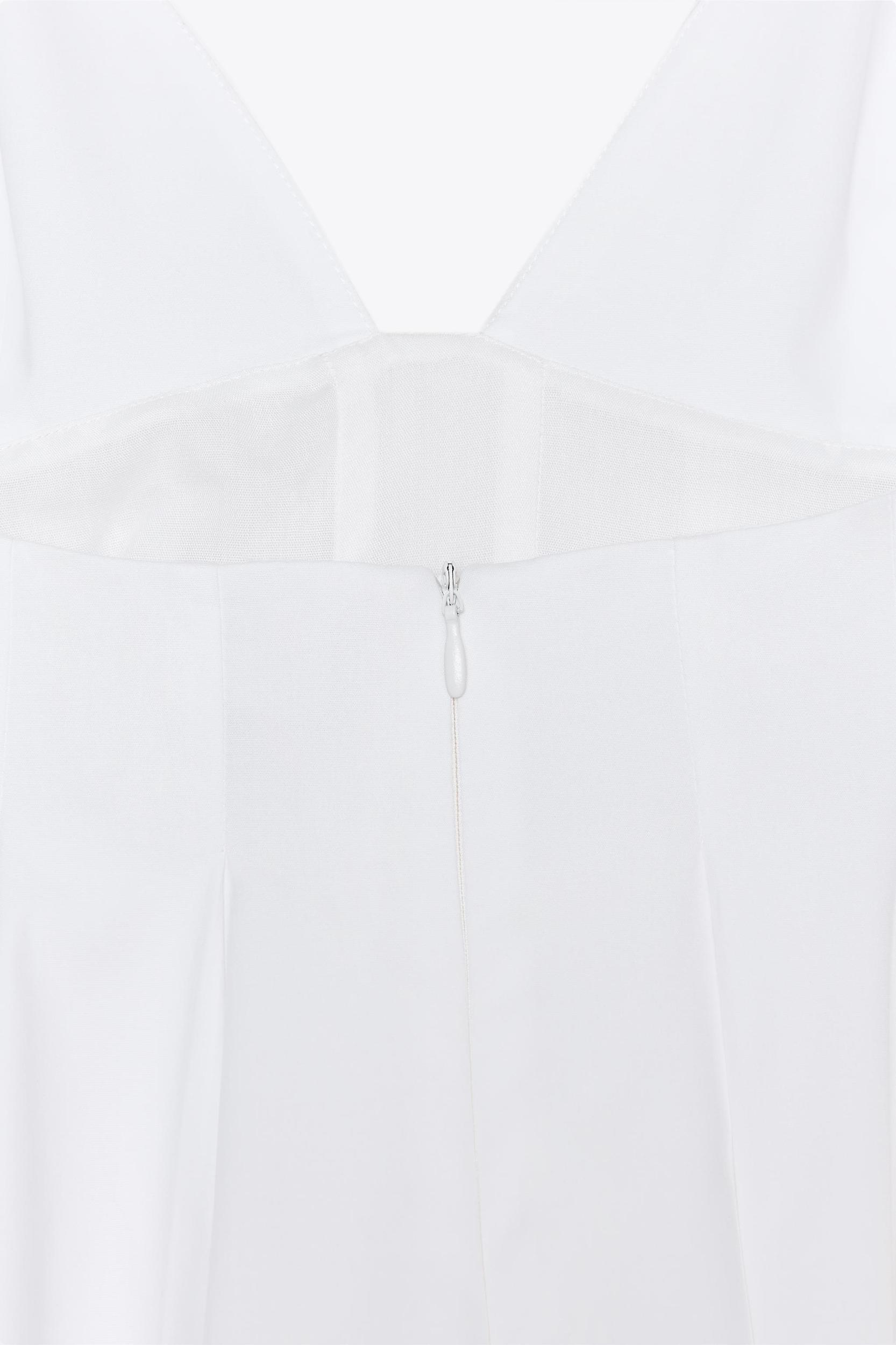 PLEATED POPLIN MINI DRESS Product Image