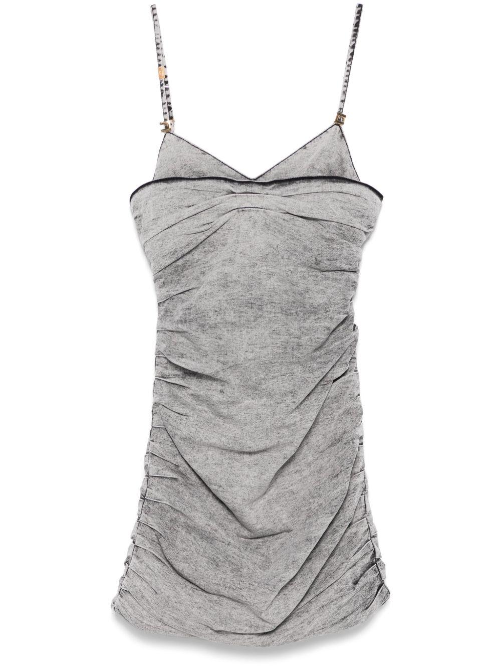 shoulder-straps denim mini dress Product Image