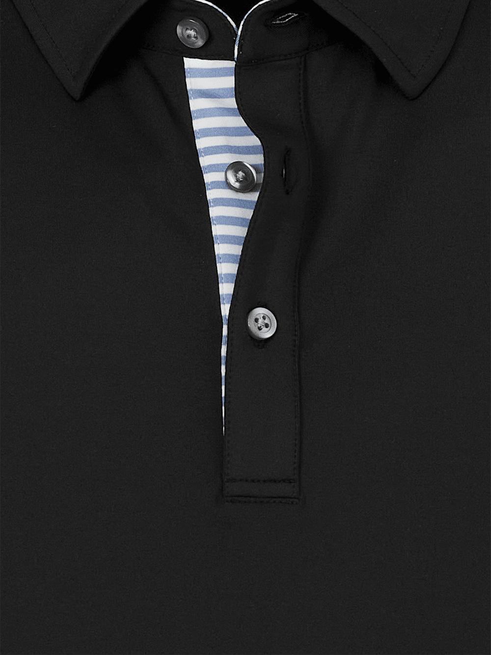 Performance Blend Three Button Polo - Black Product Image