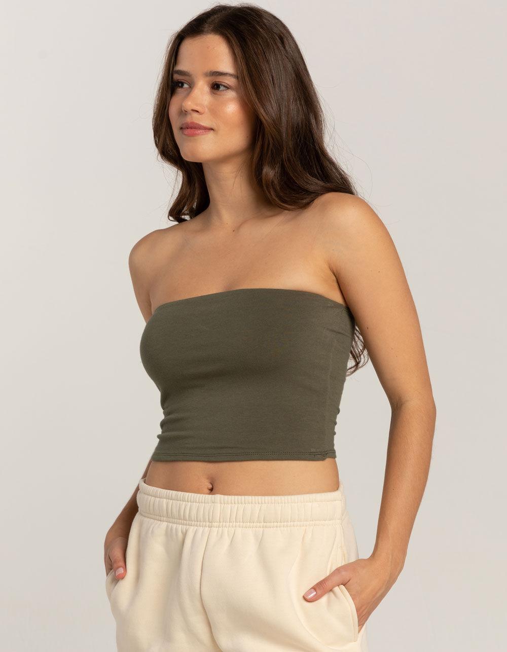 TILLYS Womens Tube Top - ARMY Product Image