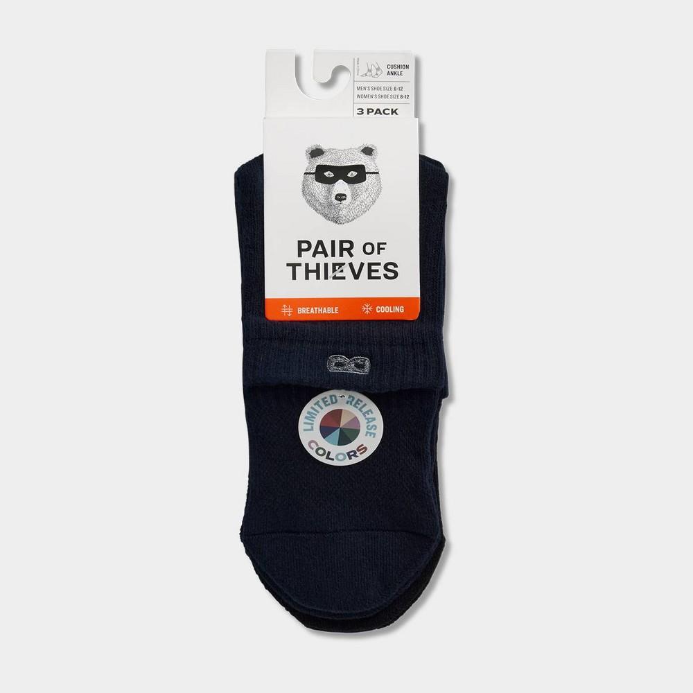 Pair of Thieves Men's Ankle Socks 3pk - Dark Red 6-12 Product Image