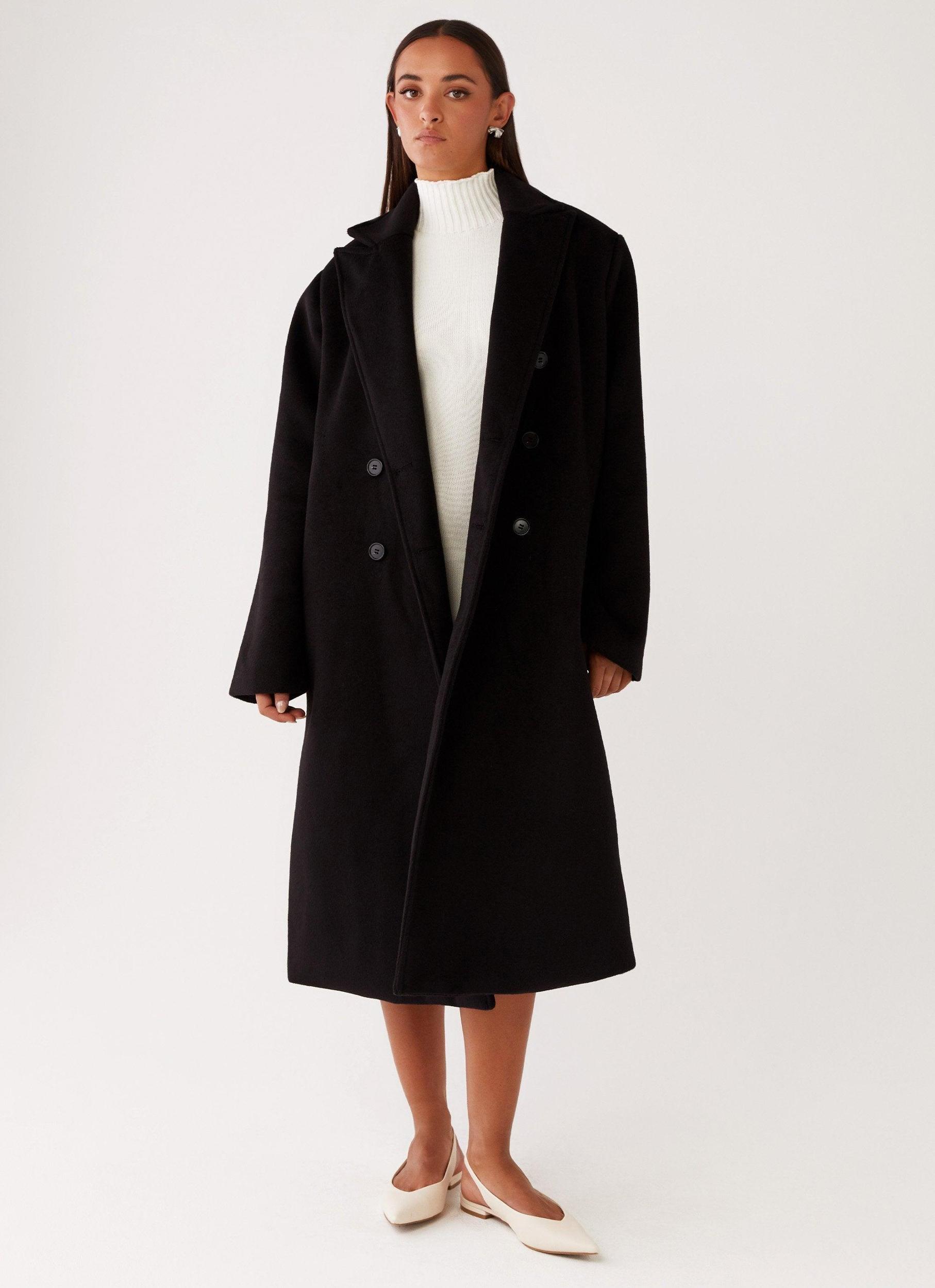 Gianni Double Breast Coat - Black Girls Product Image