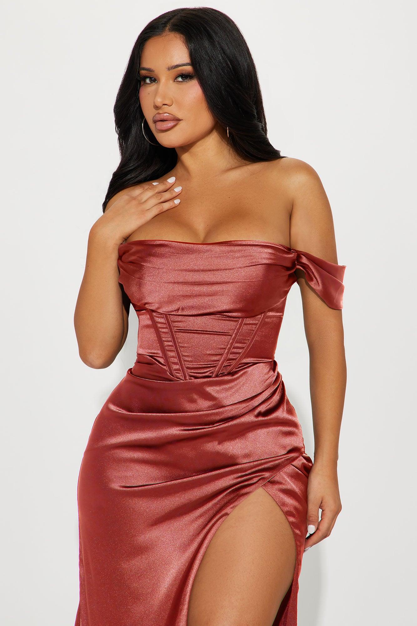 Andrea Corset Gown - Marsala Female Product Image