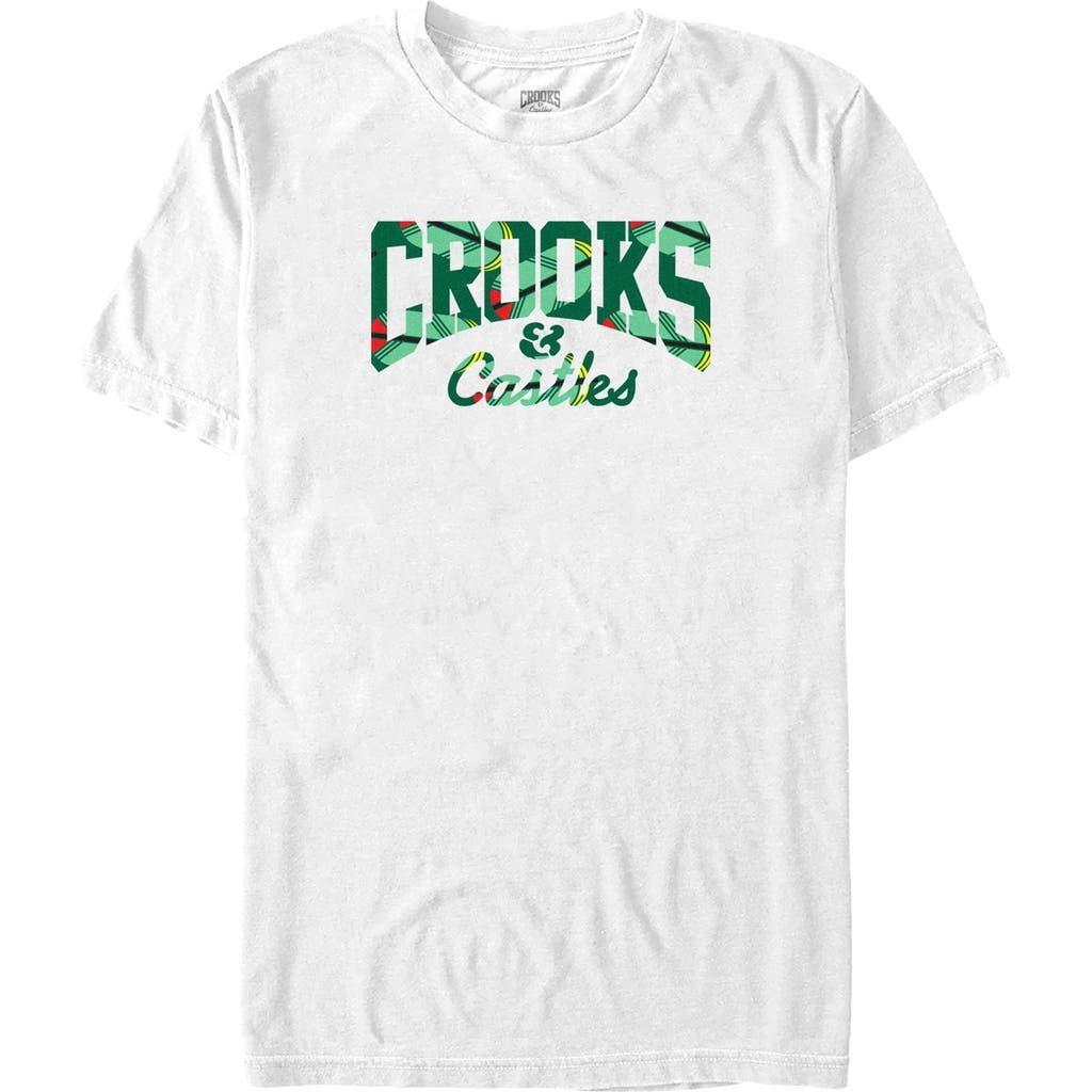 Men's Crooks & Castles Green Tropical Print  Graphic T-Shirt Product Image