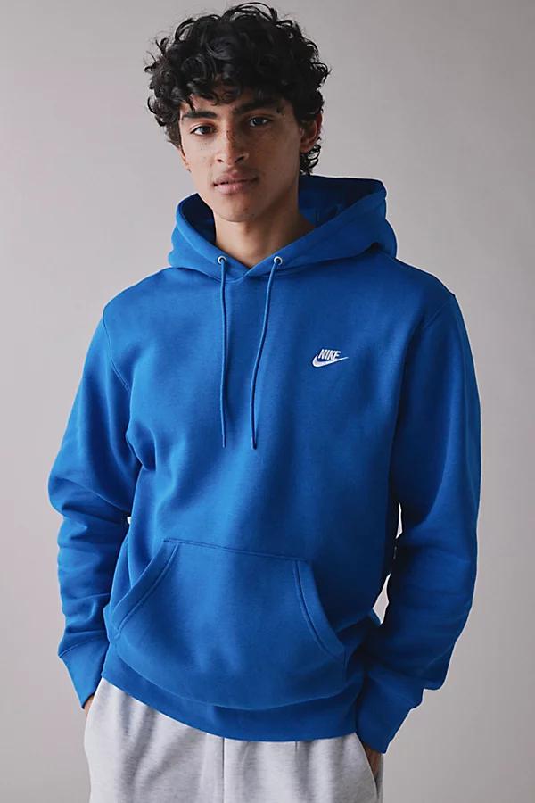 Nike Club Logo Fleece Pullover Hoodie Sweatshirt Mens at Urban Outfitters Product Image