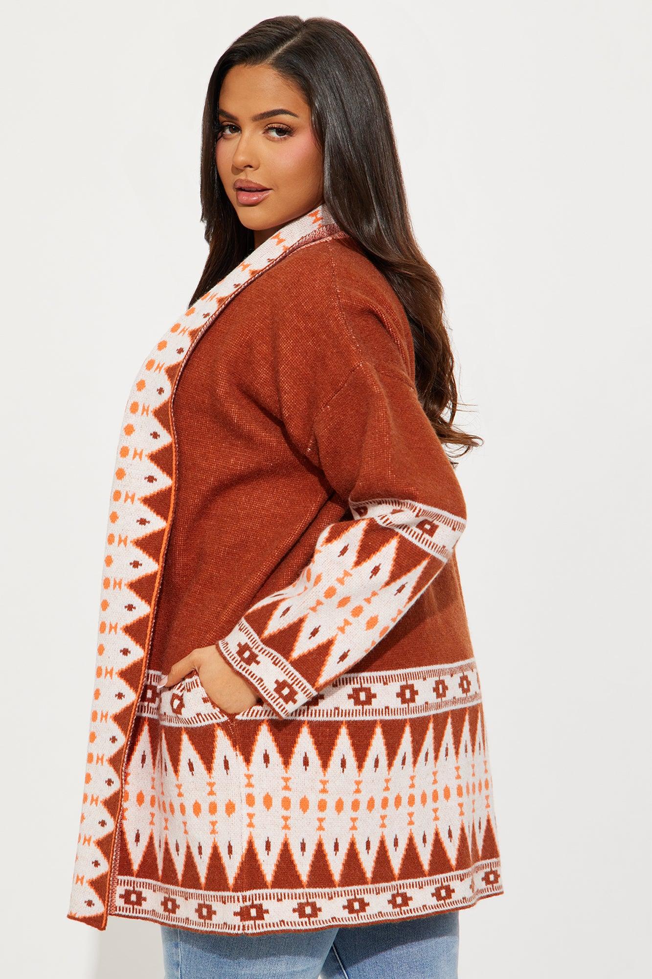Nashville Bound Cardigan - Brown/combo Product Image