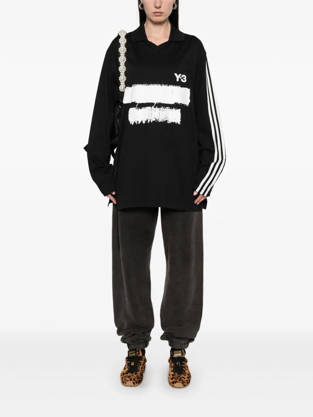 graphic-logo long-sleeves polo shirt Product Image