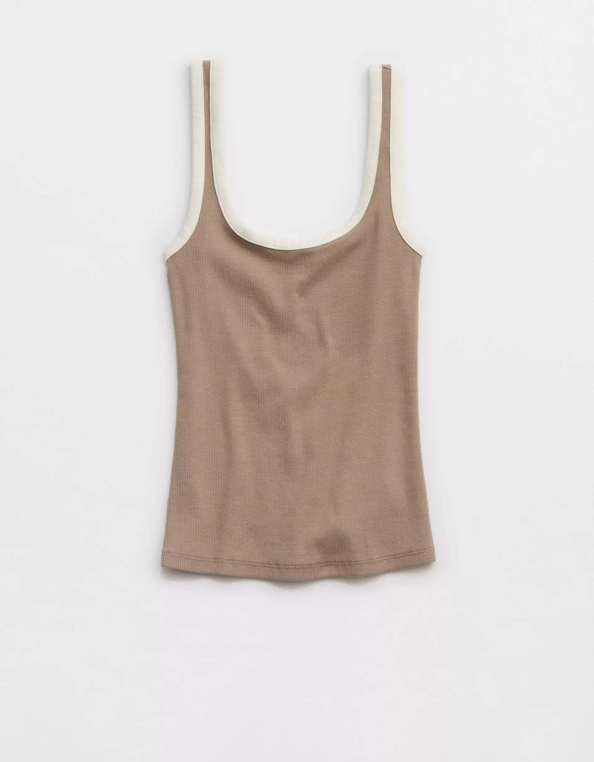 Aerie Double Scoop Neck Tank Top Product Image