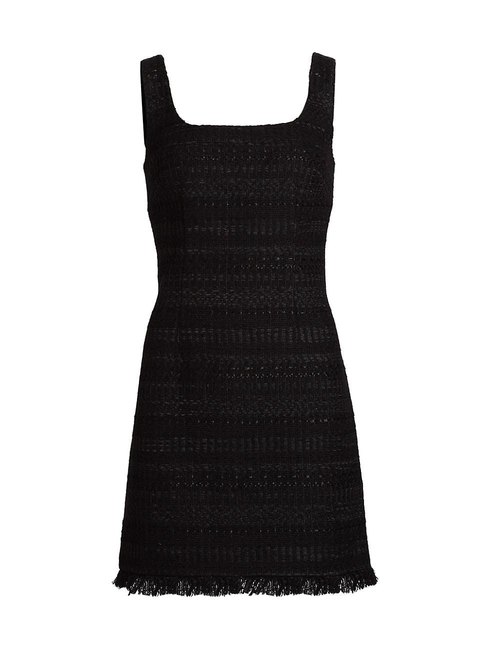 Womens Amelia Fringed Tweed Minidress Product Image
