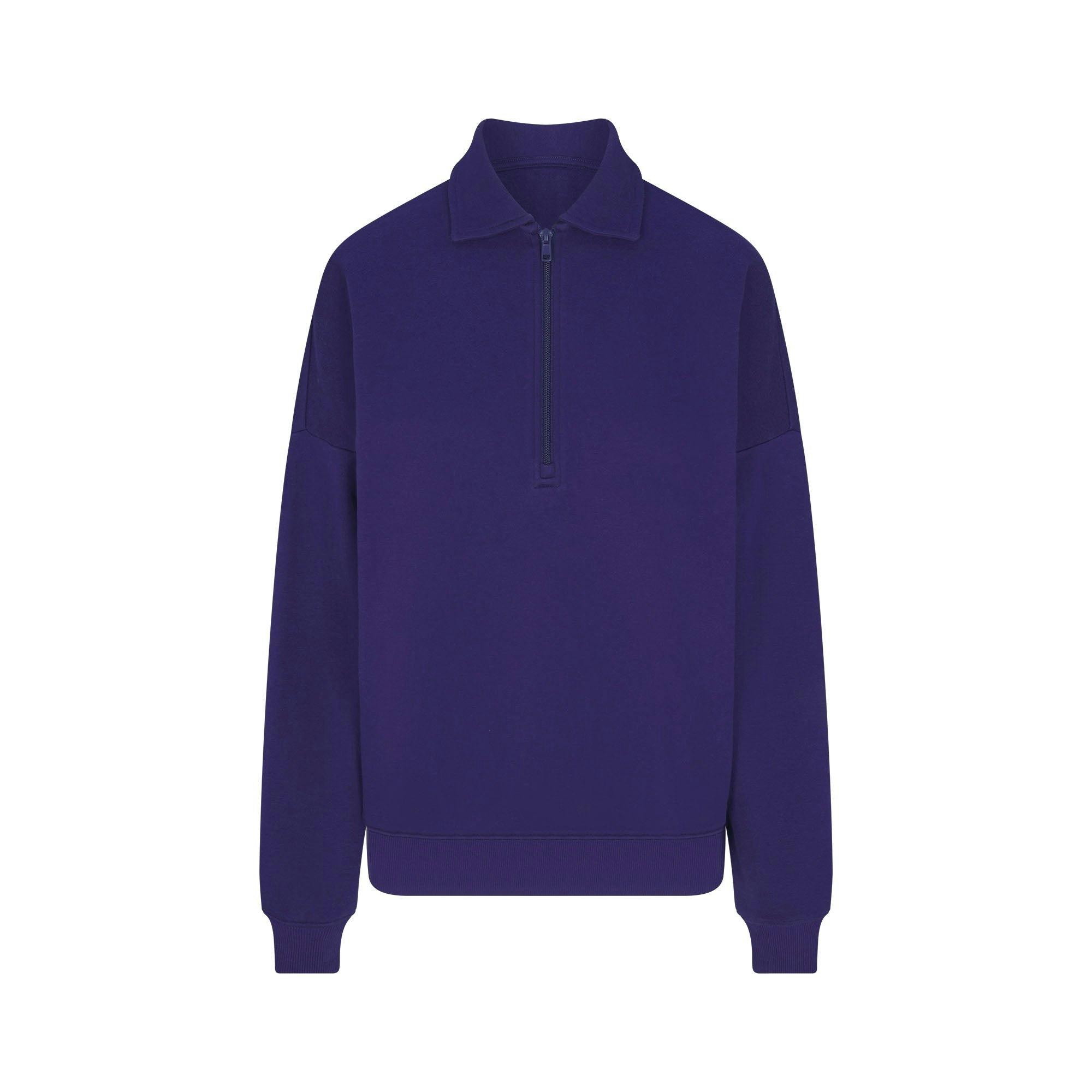 COTTON FLEECE OVERSIZED QUARTER ZIP PULLOVER | CONCORD Product Image