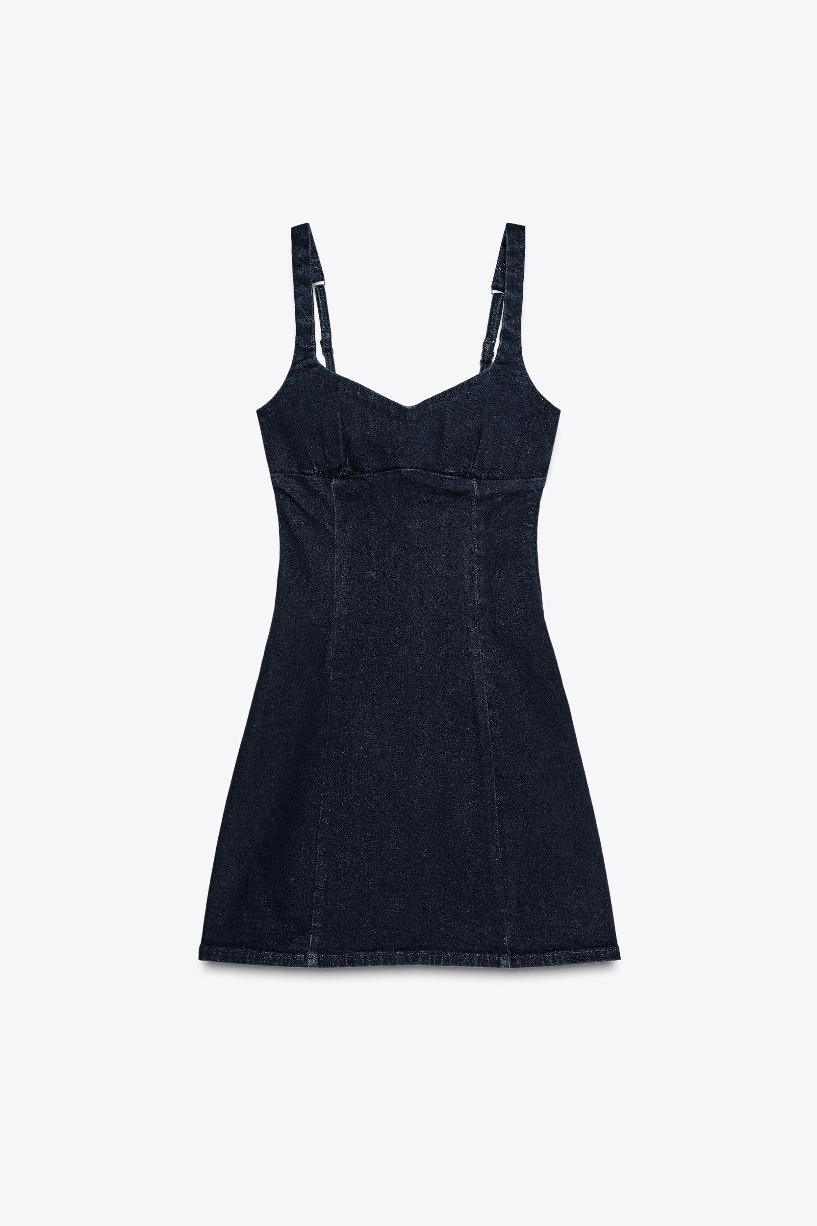 Z1975 STRAPPY DENIM MINI DRESS Product Image