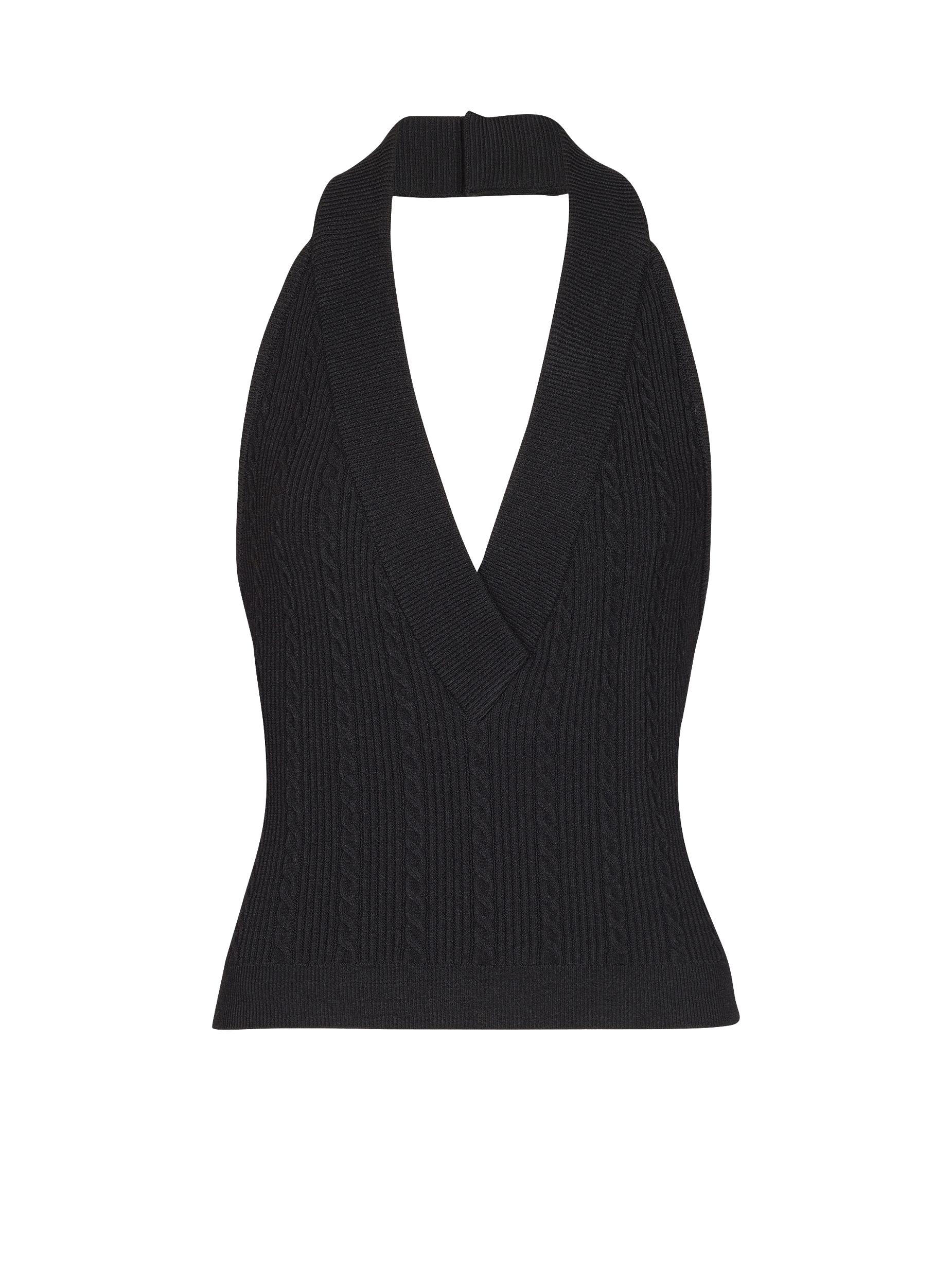 Cable-knit halterneck top Product Image