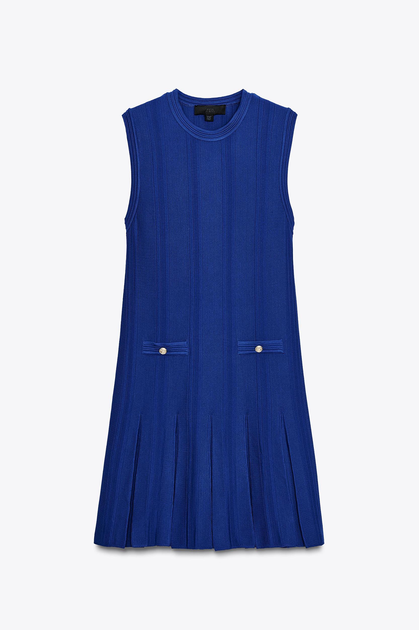 PLEATED KNIT DRESS Product Image