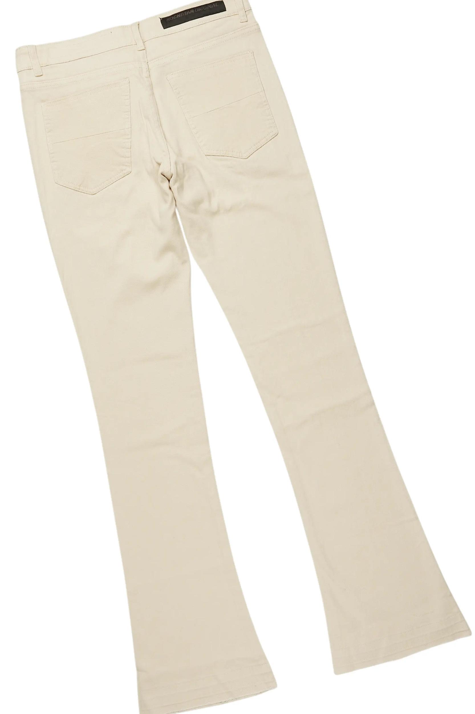 Sana Sand/Beige T-Shirt/Dag Stacked Flare Jean Set Male Product Image