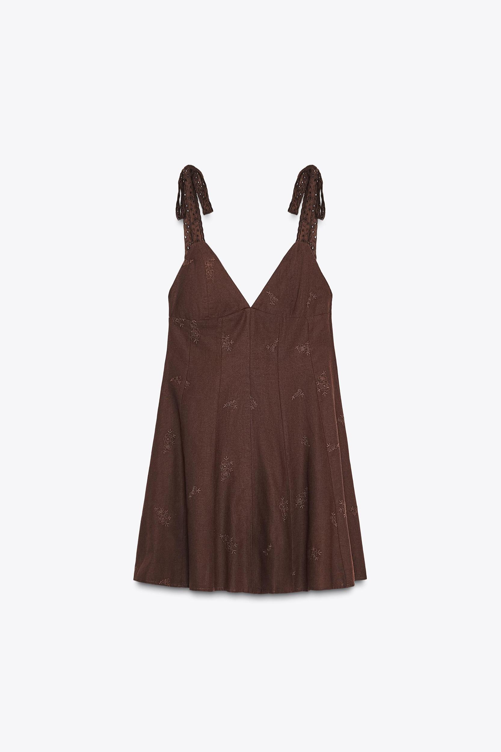 EMBROIDERED SHORT DRESS Product Image