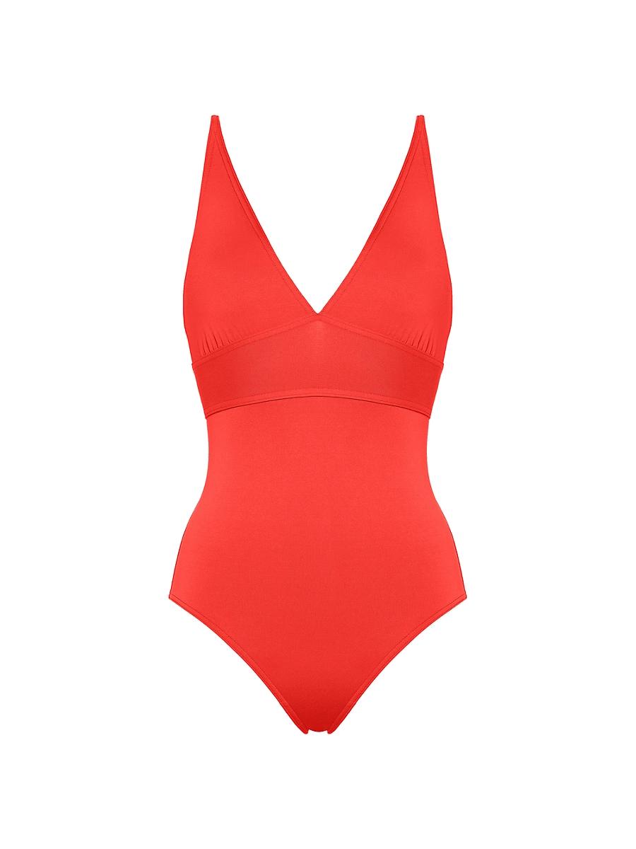 Womens Larcin Triangle Tank One-Piece Swimsuit Product Image