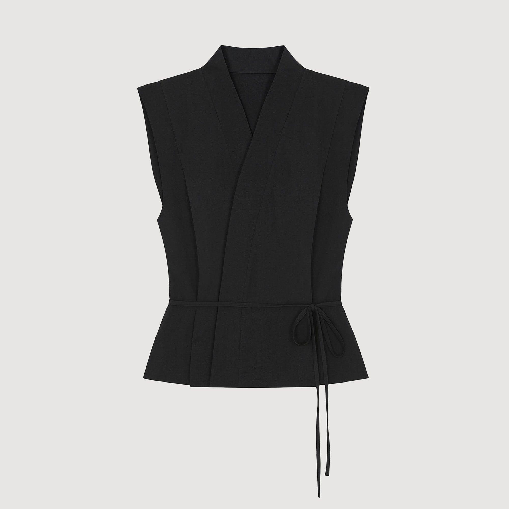 Leandra Tencel-Blend Wrap Vest Product Image