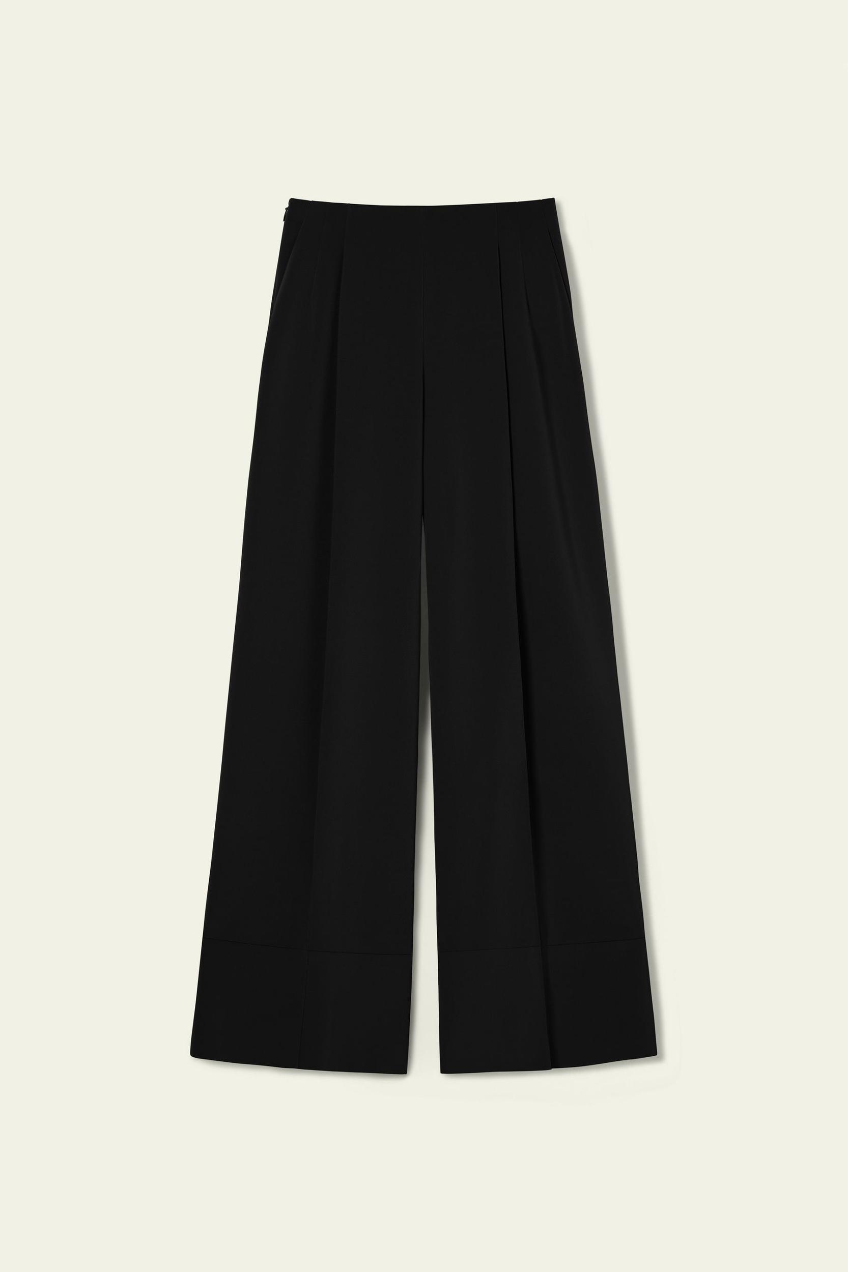 Stretch Silk Wide-Leg Pants Product Image