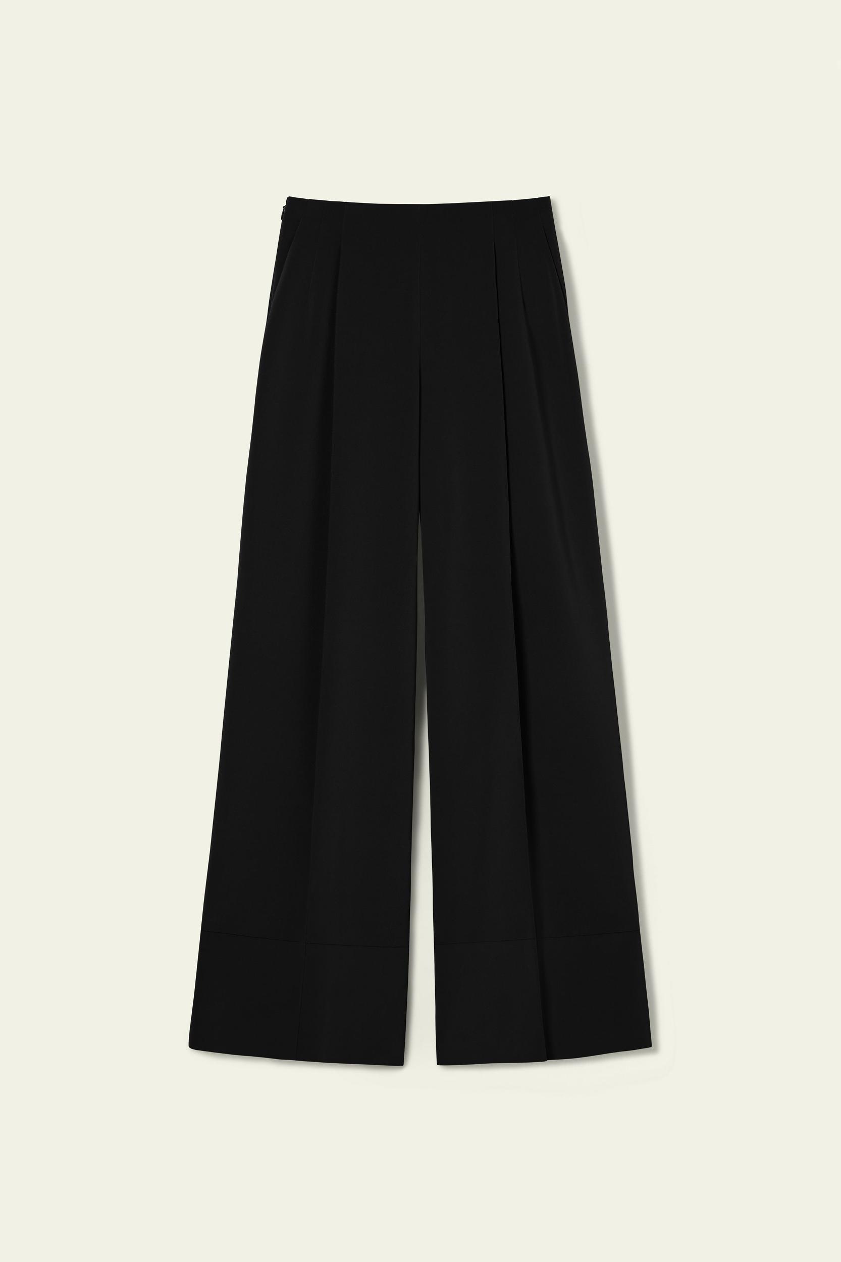 Stretch Silk Wide-Leg Pants Product Image