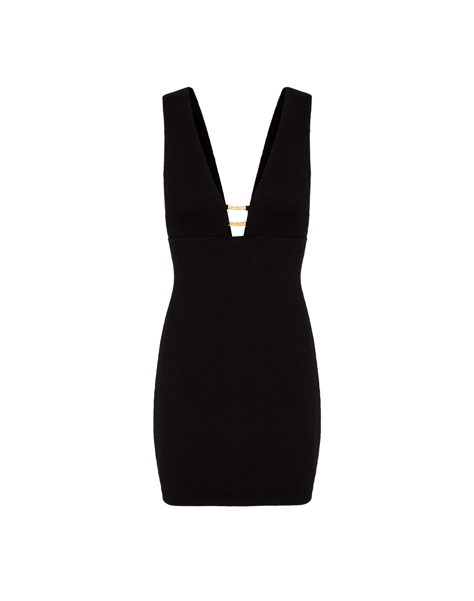 Firenze Elisa Short Dress - Black Product Image