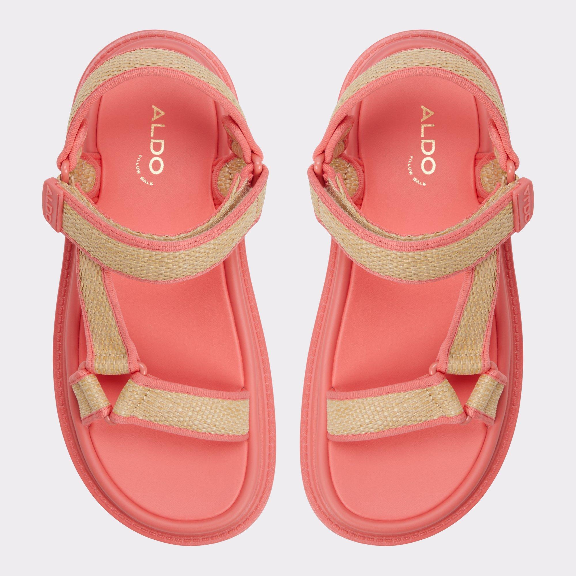 ALDO Oceana - Women's Footbed Sandal Sandals - Orange, Size 6 Product Image