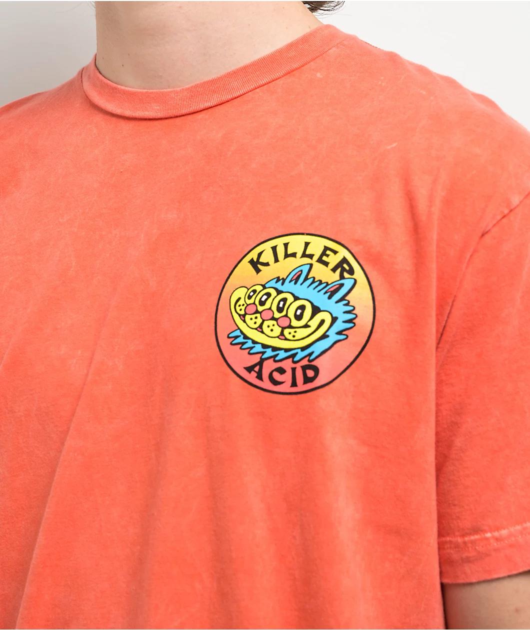 Killer Acid Cat Fantasy Orange T-Shirt Product Image