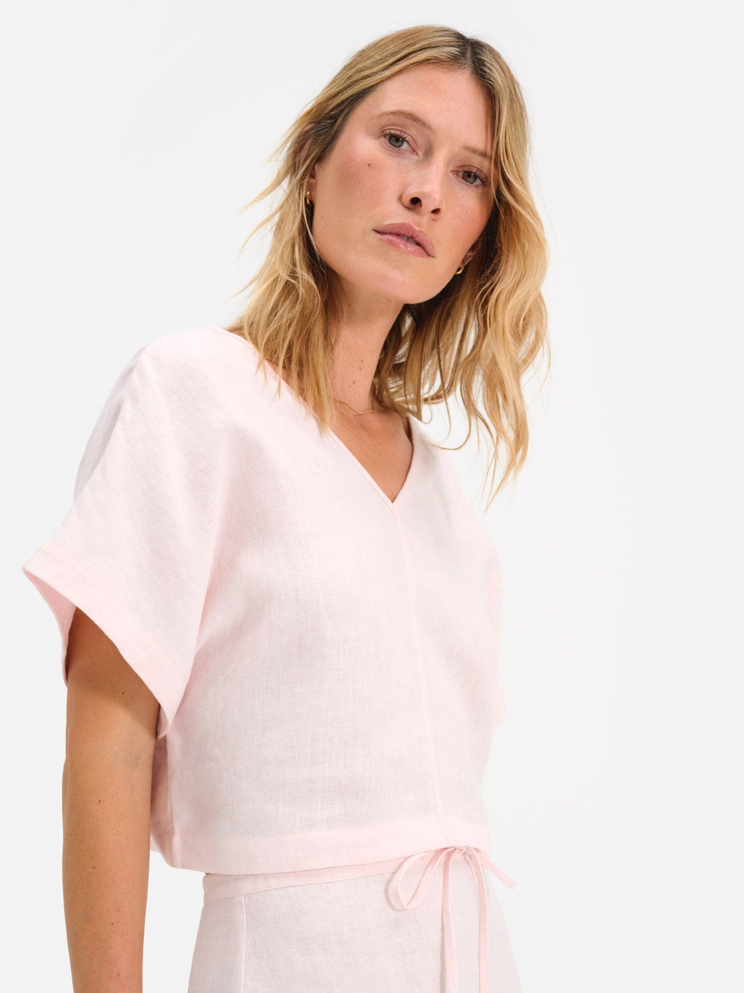 Organic Linen Midi Skirt Female Product Image