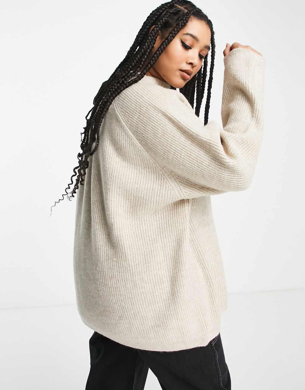 Only Curve ribbed crew neck sweater Product Image