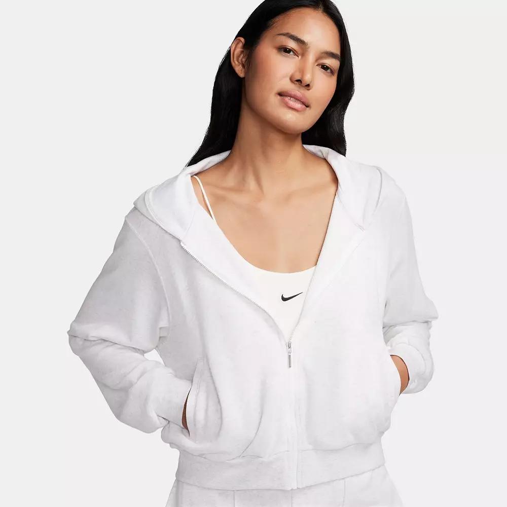 Women's Nike Sportswear Chill Terry Full-Zip Hoodie, Size: Large, Birch Grey Product Image