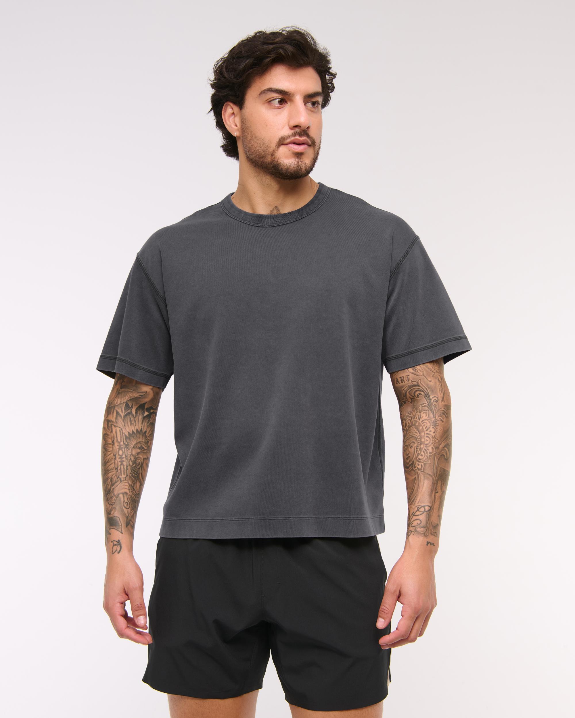 YPB Active Cropped Heavyweight Cotton Tee Product Image