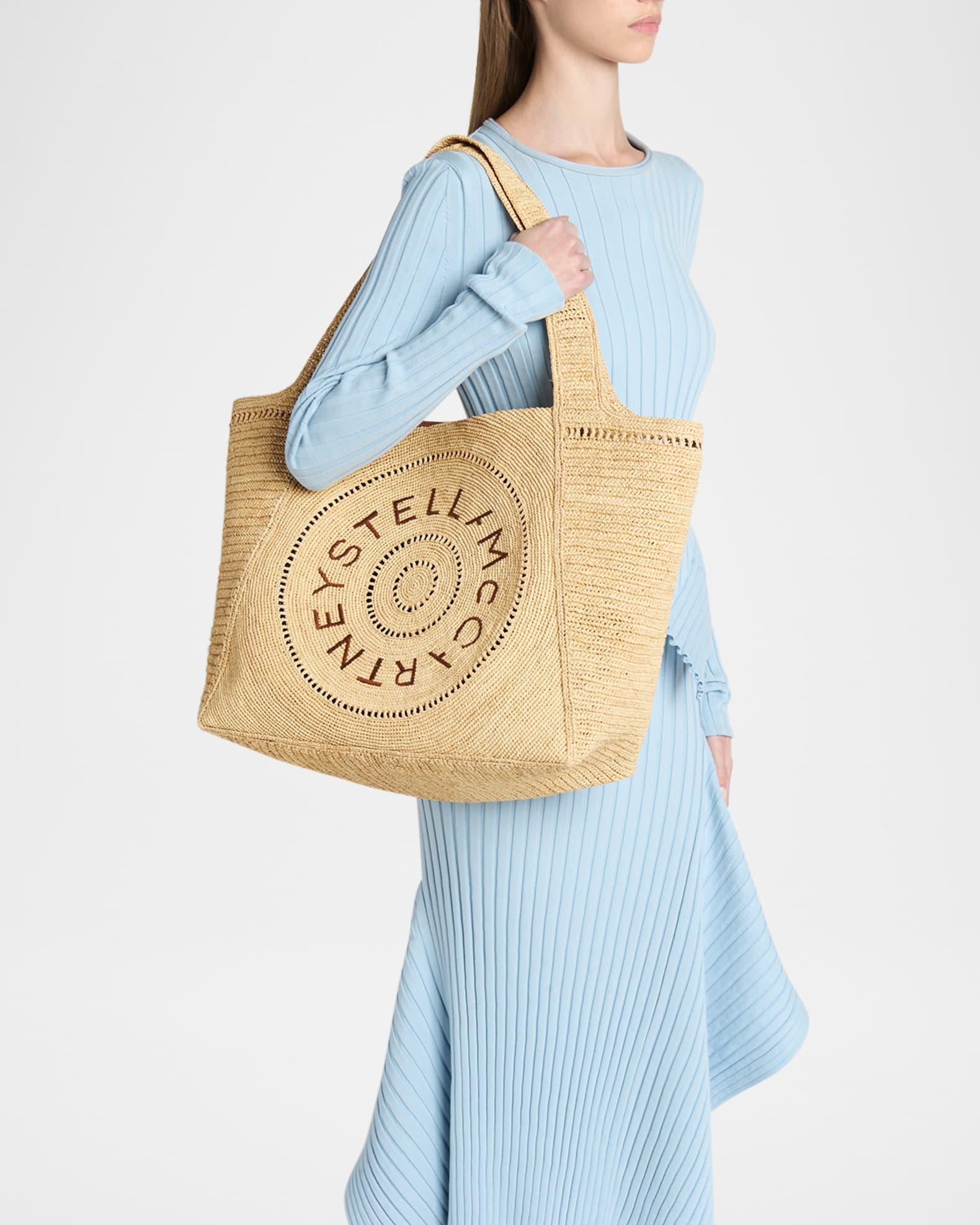 Logo Crochet Raffia Tote Bag Product Image