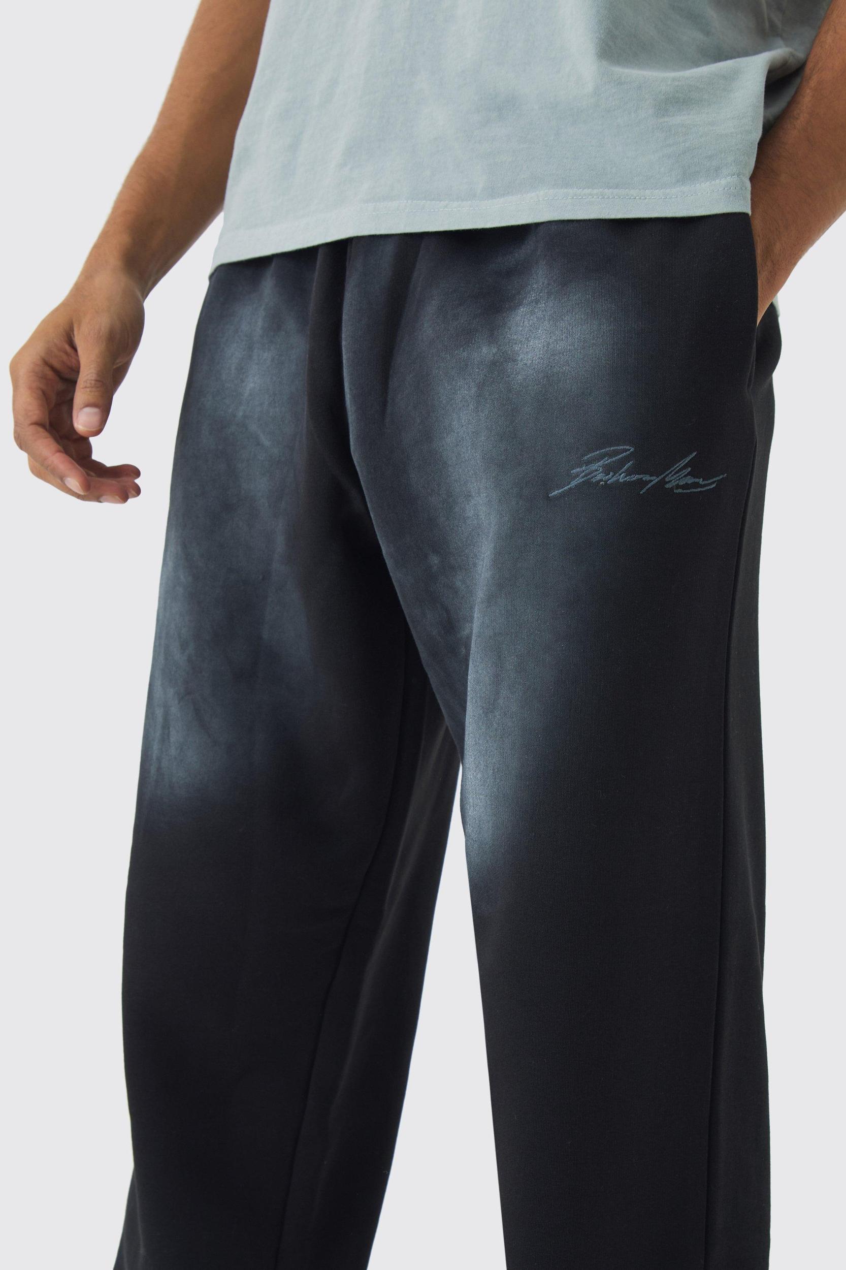 Oversized Man Spray Wash Sweatpants | boohooMAN USA Product Image