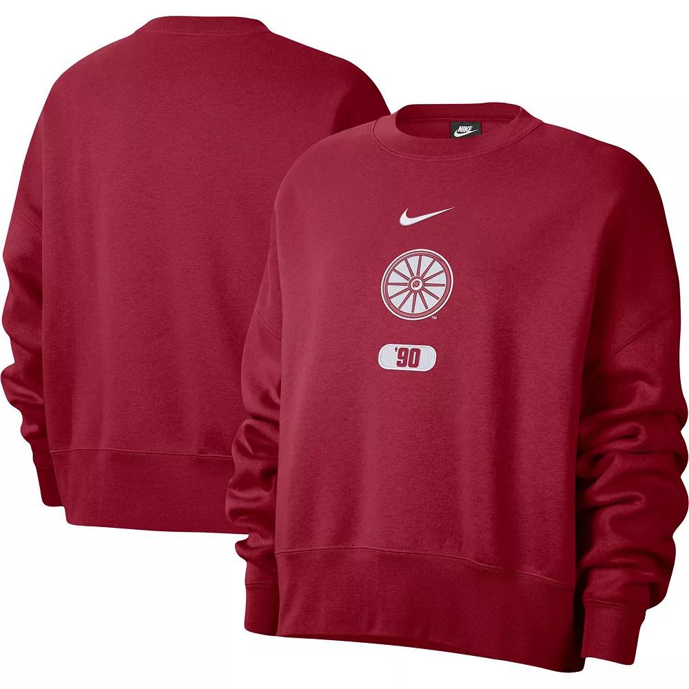 Women's Nike Crimson Oklahoma Sooners Vault Every Day Fleece Pullover Sweatshirt, Size: Medium, Red Product Image
