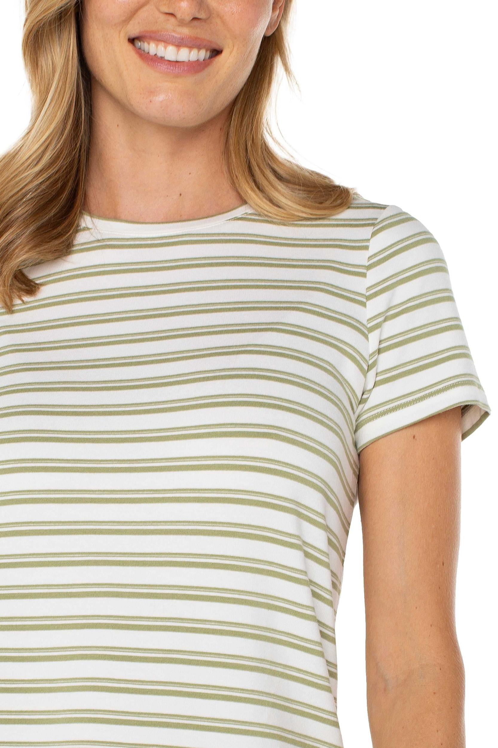 Short Sleeve Crew Neck Classic Knit Tee Product Image