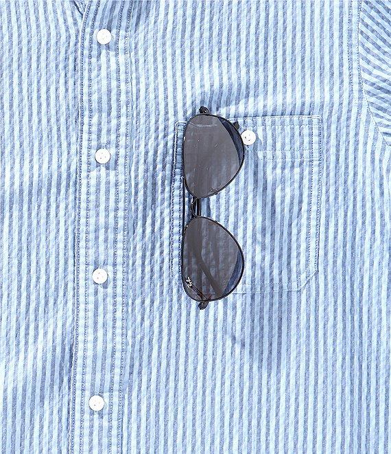 Cremieux Blue Label Big & Tall Performance Stretch Stripe Seersucker Short Sleeve Woven Shirt Product Image