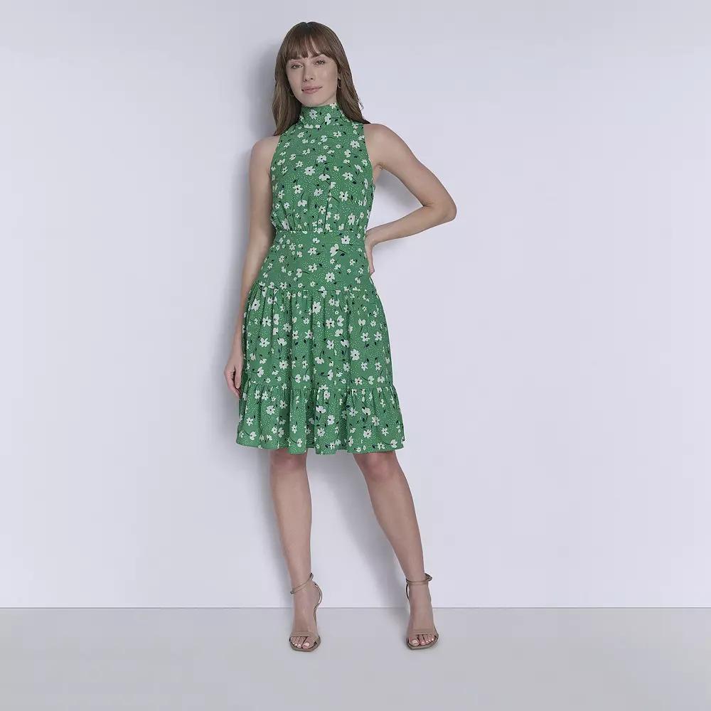 Women's La Nouvelle Renaissance Tie Neck Fit & Flare Dress,  Product Image