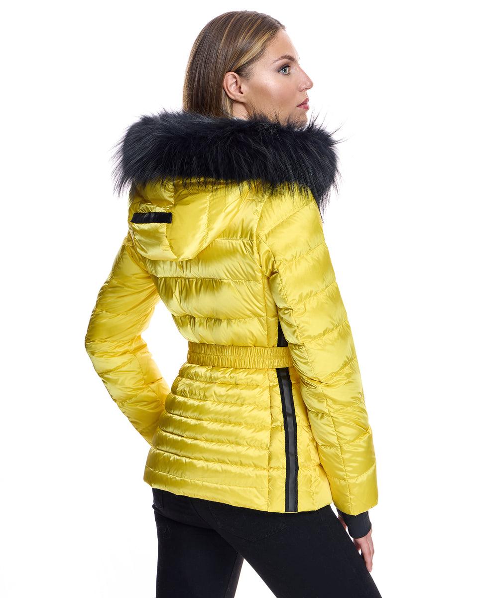 Julia & Stella Nylon Puffer Jacket with Raccoon Trimmed Hood Product Image