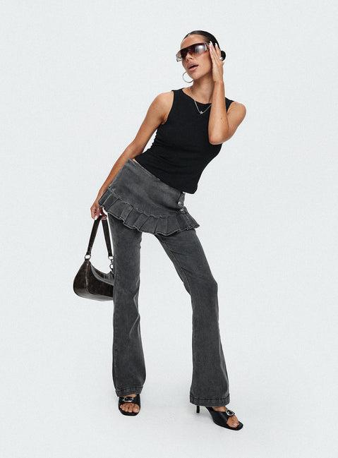Jordynne Layered Pant Washed Black Product Image
