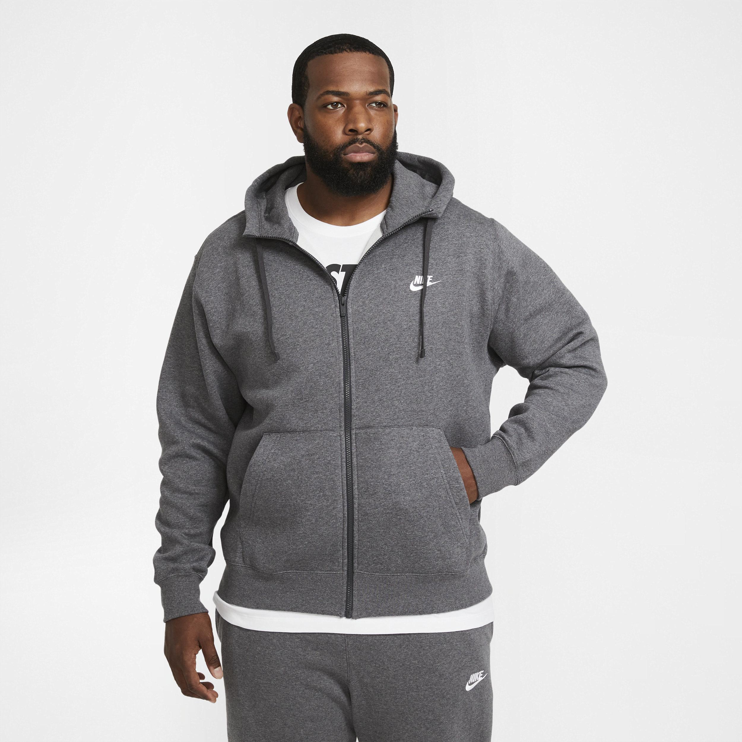 Mens Nike Sportswear Club Fleece Full-Zip Hoodie | BV2645-071 Product Image