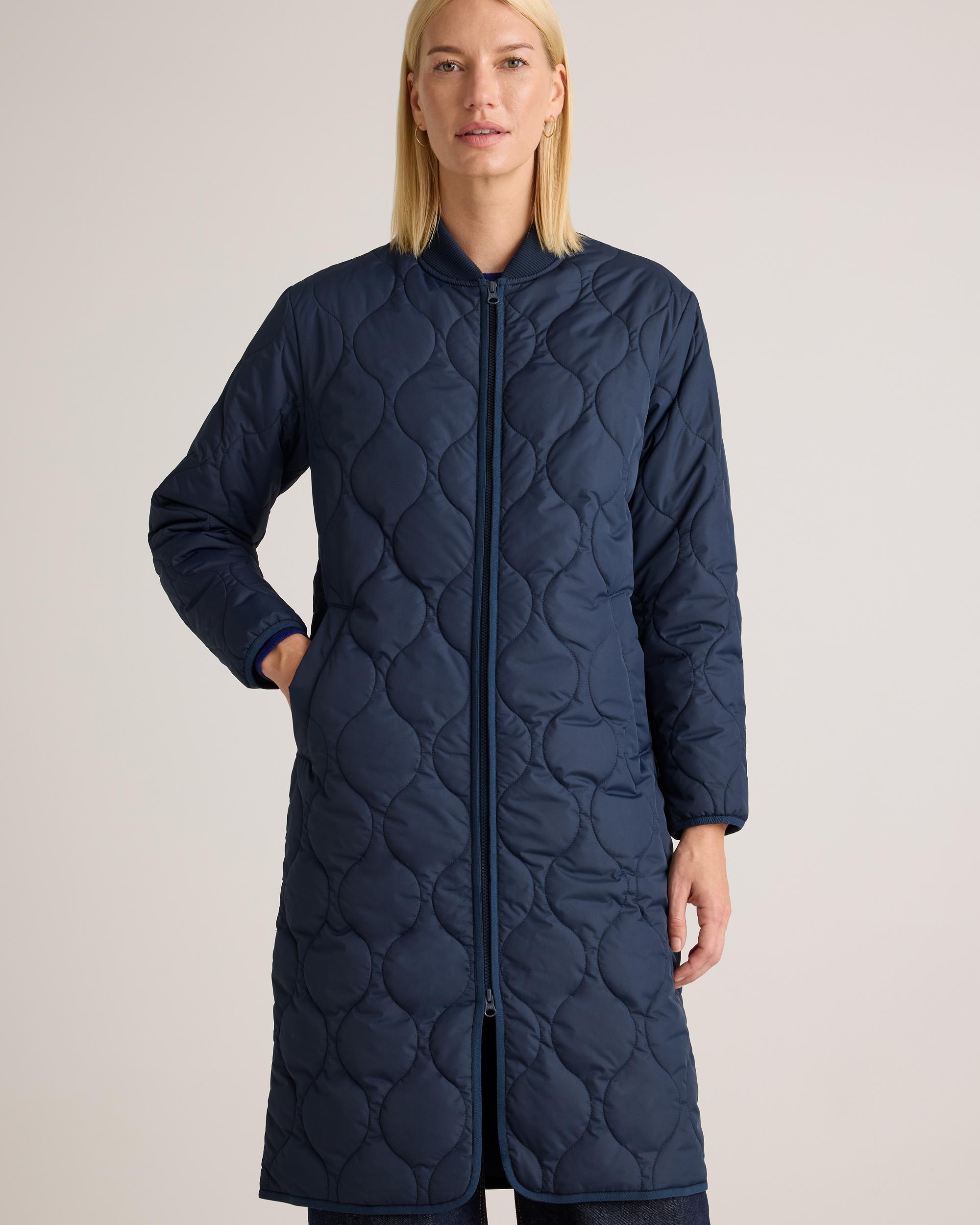 Quince | Women's Featherless Quilted Puffer Long Coat Recycled Polyester Product Image