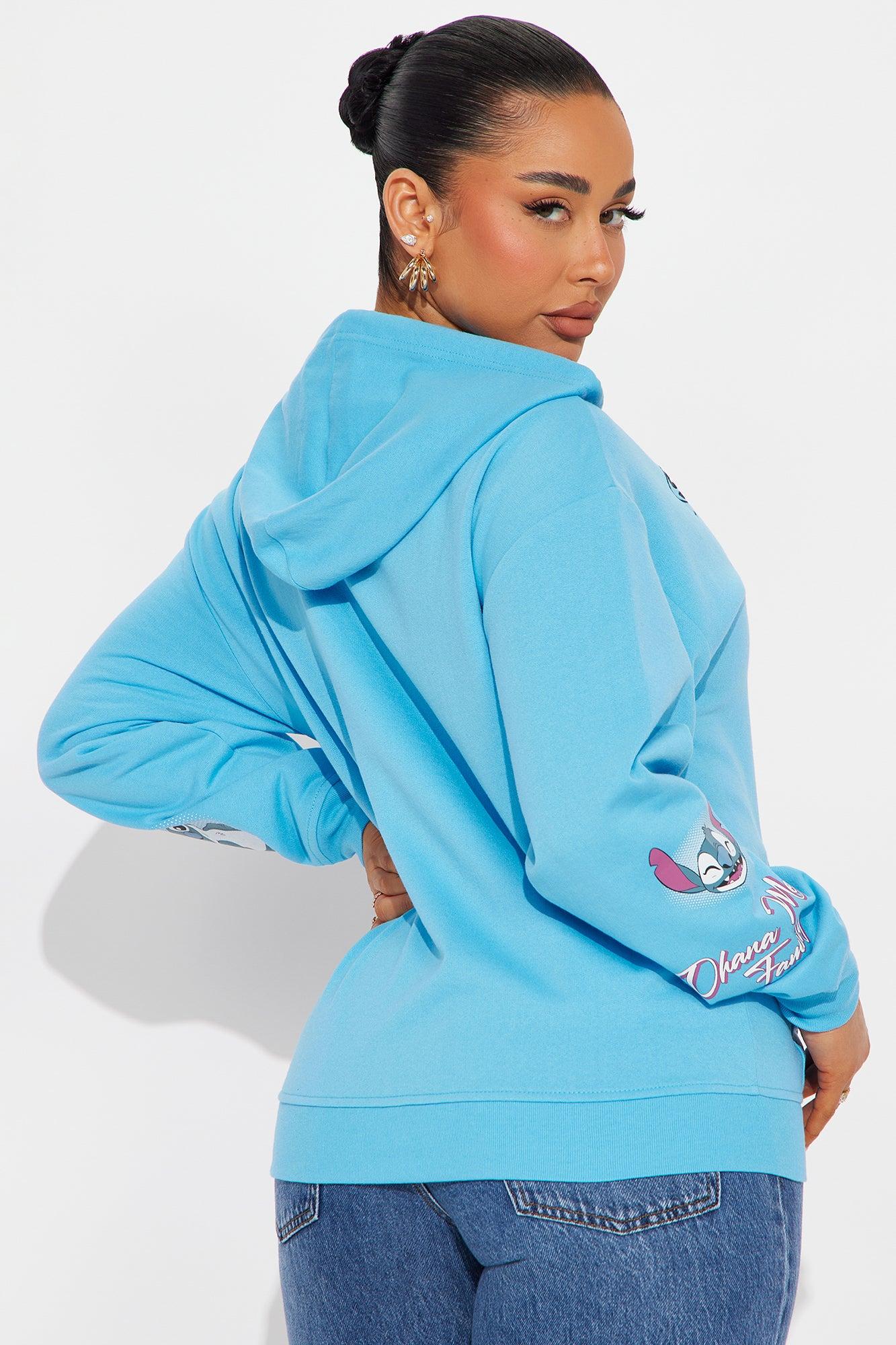 Stitch Ohana Zip Up Hoodie - Blue Product Image